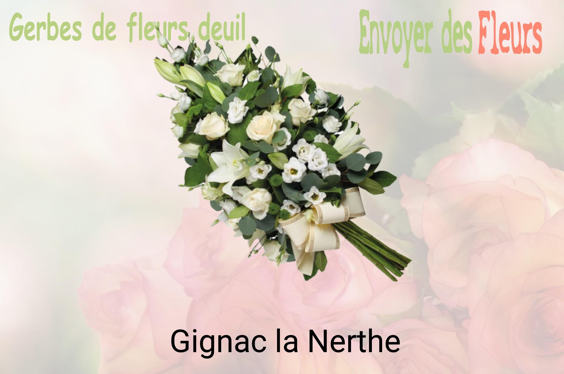 Gerbe de fleurs de deuil livrée à Gignac-la-Nerthe